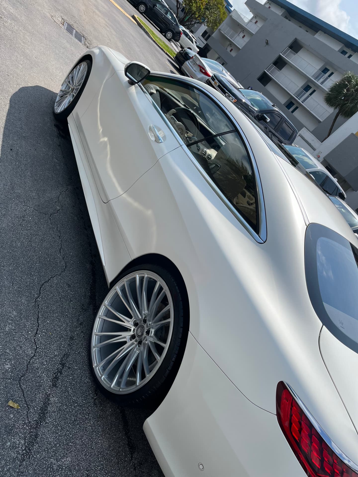 White coupe washed, dried and dressed